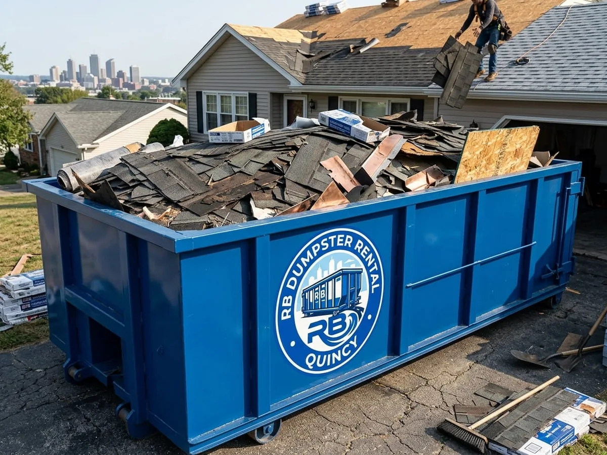 Roofing Dumpster Rental in Quincy, IL